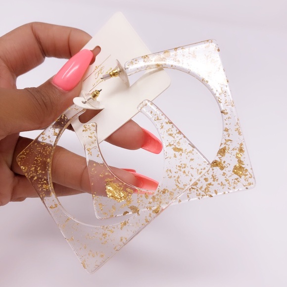 Jewelry - Rectangle Hoop Earrings